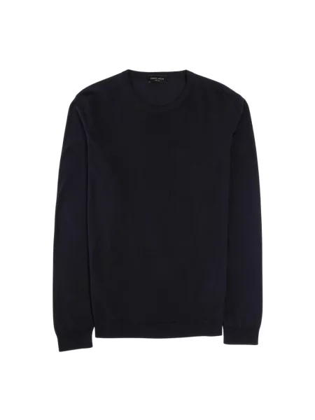 Dzianinowy sweter Roberto Collina niebieski