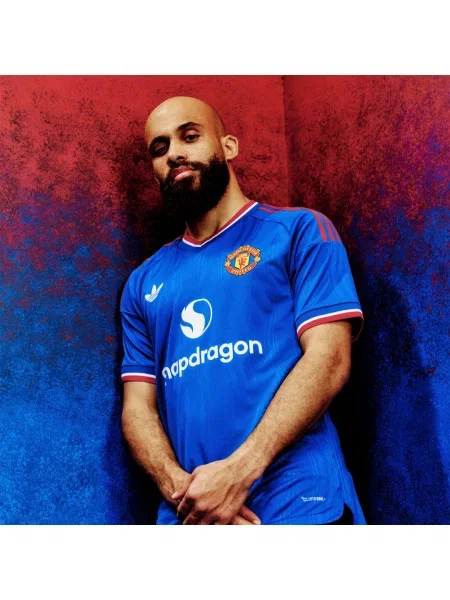 Koszulka wyjazdowa Manchester United Authentic niebieska