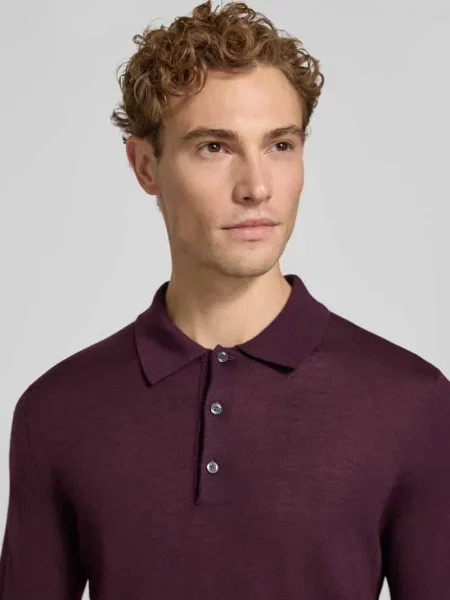 Sweter wełniany z kołnierzykiem polo model Erros' Tiger Of Sweden