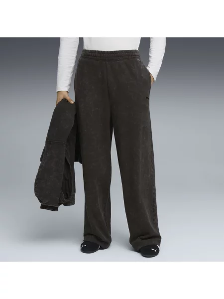 Spodnie dresowe unisex FUTURE.PUMA.ARCHIVE o szerokim kroju z efektem sprania czarne