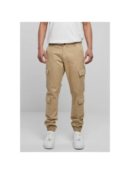 Pantaloni cargo Urban Classics din țesătură twill alergare maro
