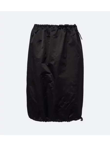 Fustă midi Prada din satin negru