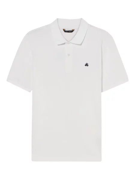 Tricou polo Brooks Brothers cu broderie alb