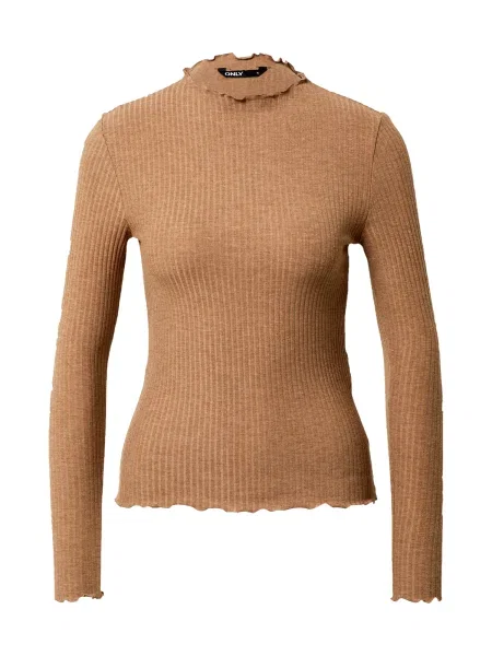 ONLY Tricou Emma amestecat maro