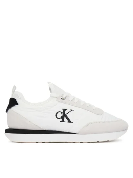 Sportcipők Calvin Klein Retro Runner Lace Up Sock fehér