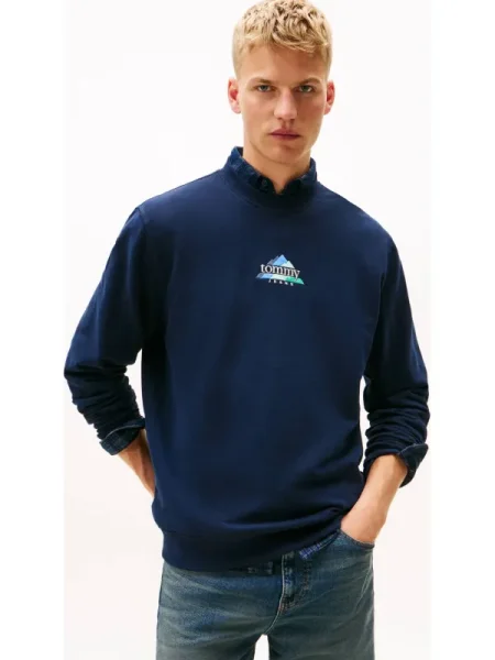 Geacă de blugi Tommy Jeans albastru