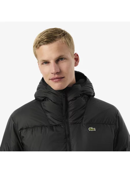 Lacoste Krótka Kurtka Puchowa Hydrofobowa czarna