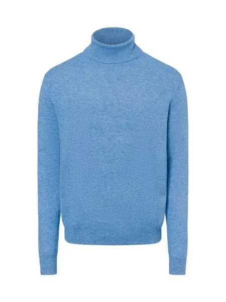Andrew James Sweter z dodatkiem kaszmiru Mężczyźni Wełna marmurkowy L niebieski