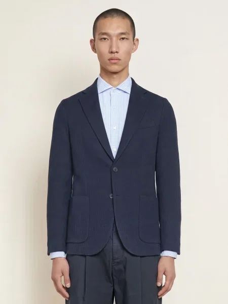 Circolo Žerzejové Sako Slim Fit tmavě modrá