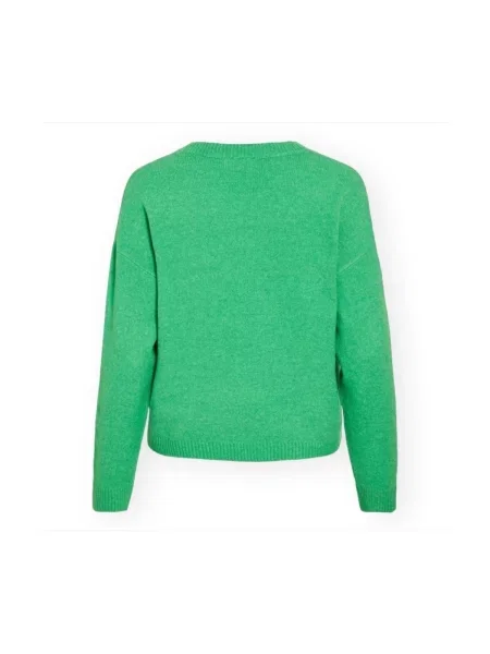 Pulover Vila tricotate verde