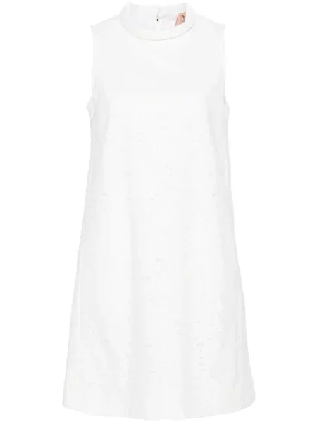 Rochie mini N°21 din dantelă de costum alb