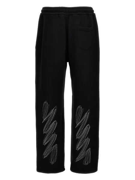 Pantaloni Off-white alergare alb