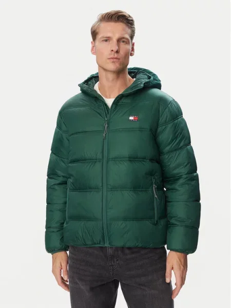 Tommy Jeans Μπουφάν χειμωνιάτικο πράσινο