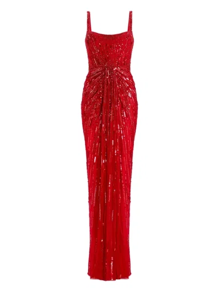 Rochie Jenny Packham cu paiete de costum roșu