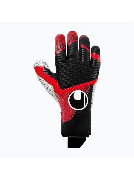 Uhlsport Powerline Supergrip+ Reflex вратарски ръкавици черни/червени/бели бяло