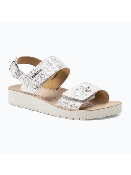 Младежки сандали Geox Costarei silver сребристо