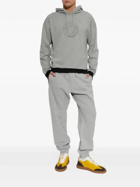 Pantaloni Versace alergare cu cordon gri
