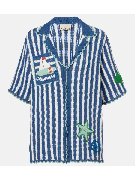 Cămașă cu dungi Alemais cu dungi albastru