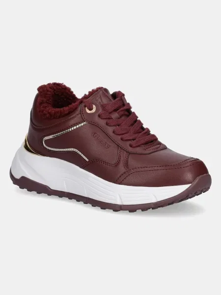 Guess sneakersy FARREA bordowy FLFRRE czerwone