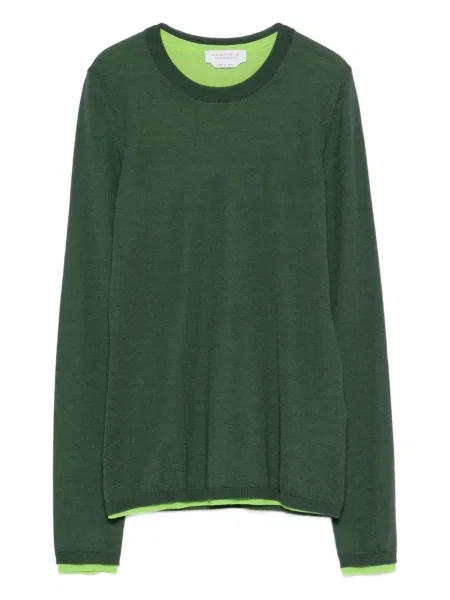 Pulover Gabriela Hearst cu decolteu rotund verde