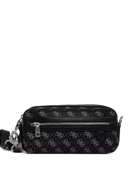 Geantă crossbody Guess cu imagine negru
