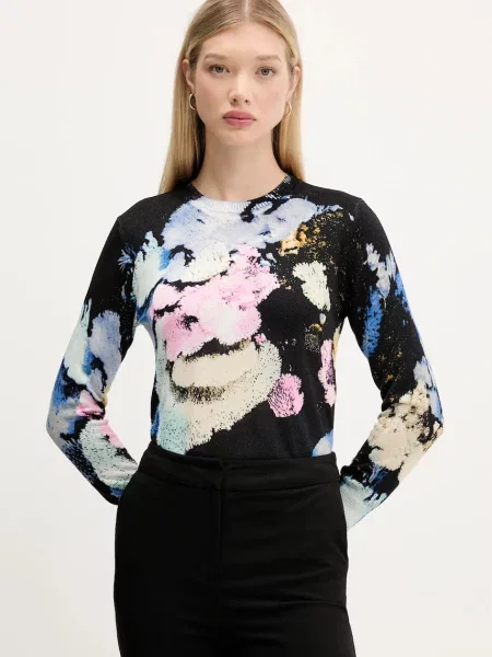 Desigual pulover NENUFAR LACROIX light negru