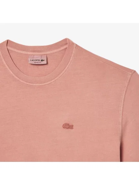Lacoste Koszulka Natural Dyed Jersey różowa