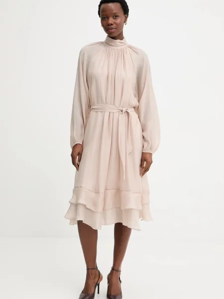 Сукня Answear.LAB mini розкльошена бежевий