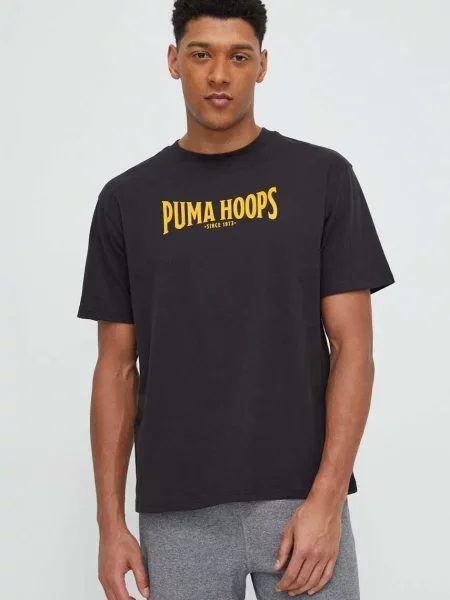 Тениска Puma с принт черно