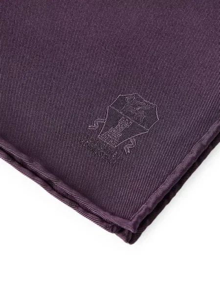 Cravată Brunello Cucinelli de mătase cu autograf violet