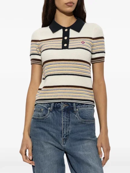 Tricou polo Casablanca cu dungi