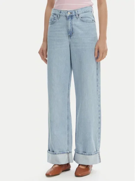 ONLY Jeansy Hope Wide Leg niebieski