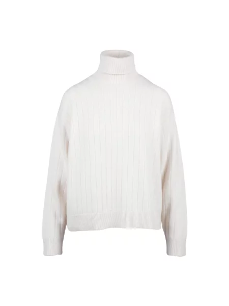 Sweter z golfem Eleventy z kaszmiru do golfa biały