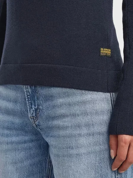 Шерстяная гольф водолазка G-star Raw синяя