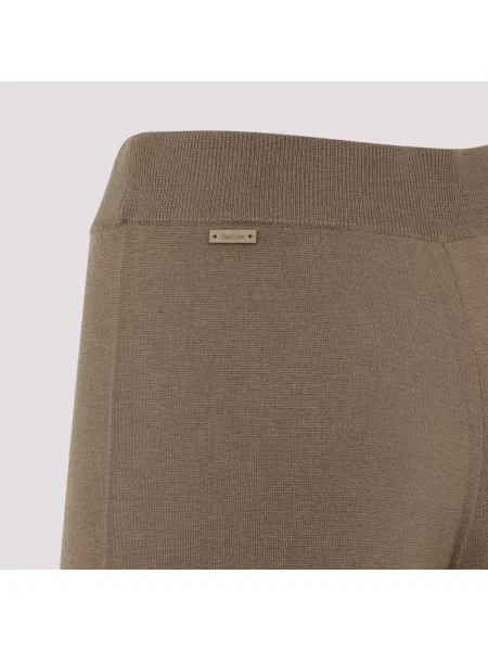 Dzianinowe spodnie Max Mara brązowe