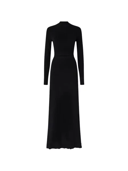 Lung rochie Pinko de lână negru