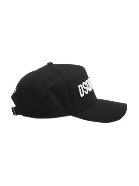Czapka z daszkiem Dsquared2 z logo w miejskim stylu czarna