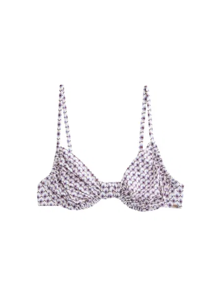 Next Sutien costum de baie crem / regal / mov vânătă / roz pastel albastru