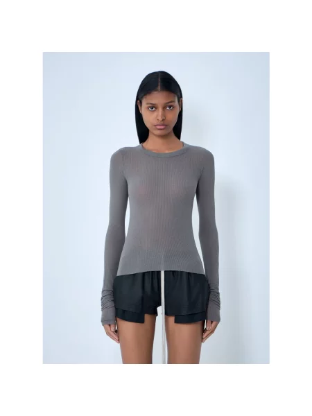 Top Rick Owens o skróconej długości szary