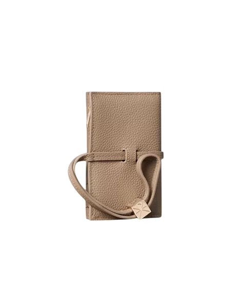 Portofel Calvin Klein Emblem Hw Pebble Wallet On Strap bej