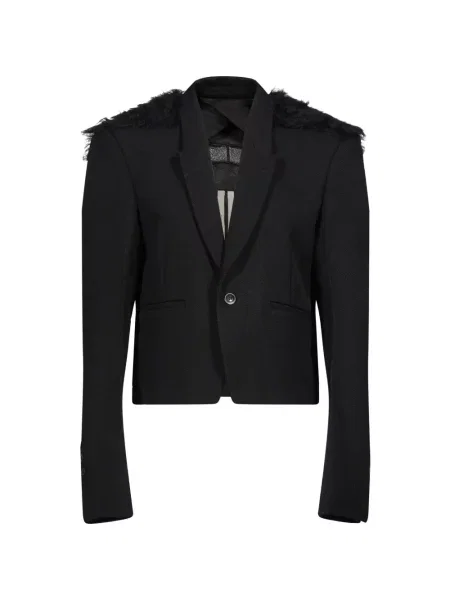 Sacou Rick Owens cu blană negru