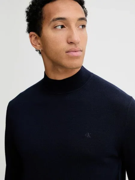 Calvin Klein Gyapjú garbó kék