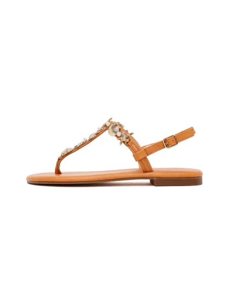 Derimod Flip-flops coniac / argintiu maro