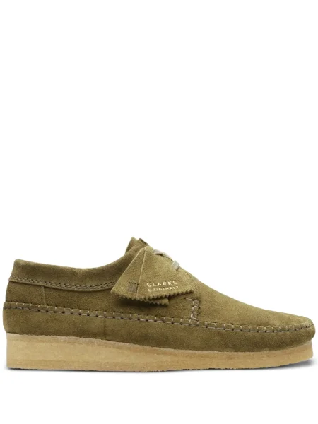 Ghete desert Clarks Originals din piele de căprioară verde
