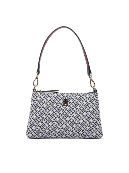 Tommy Hilfiger Táska Th Jacquard Mini Shoulder Bag Kék fehér