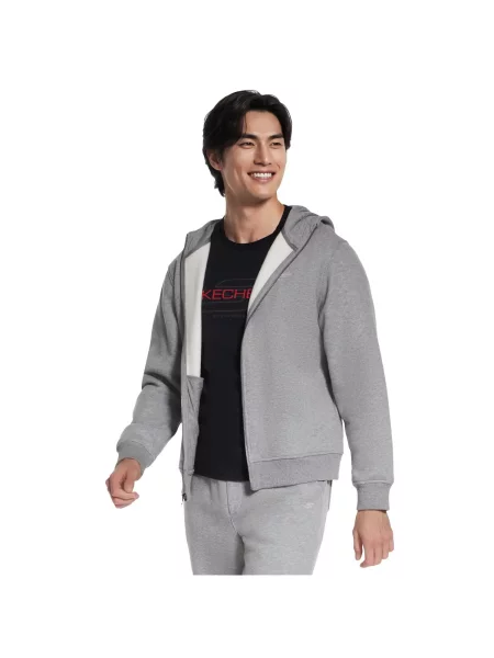 Bluza dresowa sportowa Max Soft Full Zip Hoodie szara