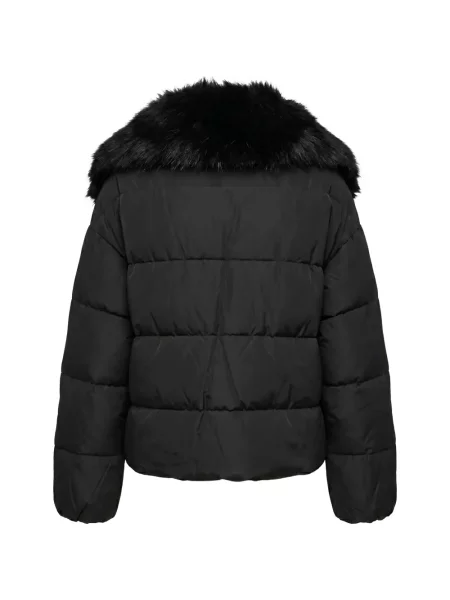 Gulerat blană artificială geacă cu puf Twinset negru