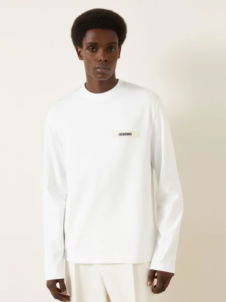 Jacquemus Koszulka Z Długim Rękawem weiss biały