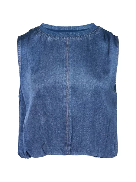 Top Rag & Bone fără mâneci cu imagine albastru