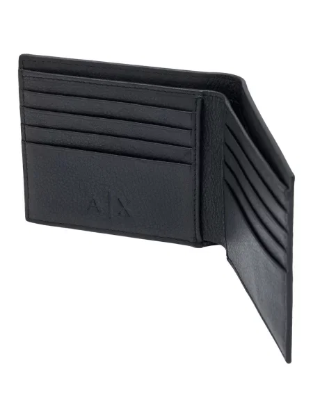 Armani Exchange portofel bărbătesc din piele negru